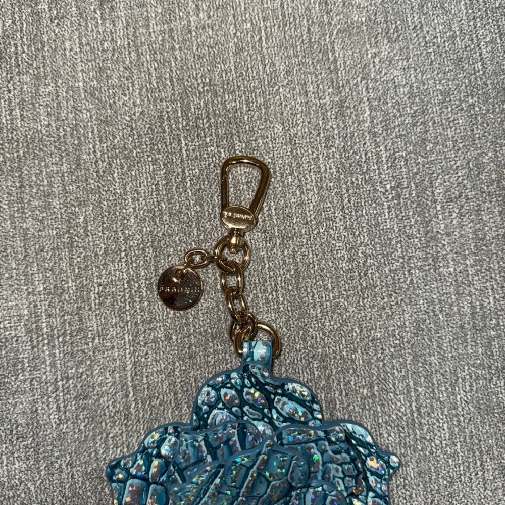 Brahmin arctic blue magnolia keychain bag purse charm - Picture 3 of 4